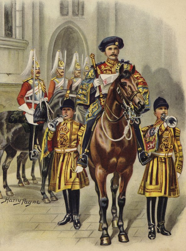 V. György kikiáltása angol királlyá, 1910 (chromolitho) alkotó: Henry Payne
