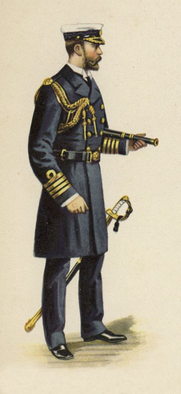 Cornwall és York hercege haditengerészeti szolgálata alatt, 1892 (chromolitho) alkotó: Henry Payne