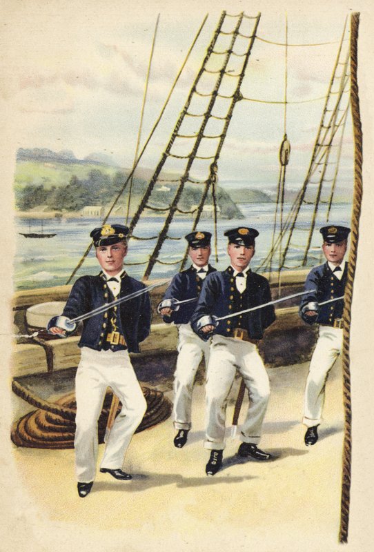 A leendő V. György király haditengerészeti kadétként, 1877 (chromolitho) alkotó: Henry Payne