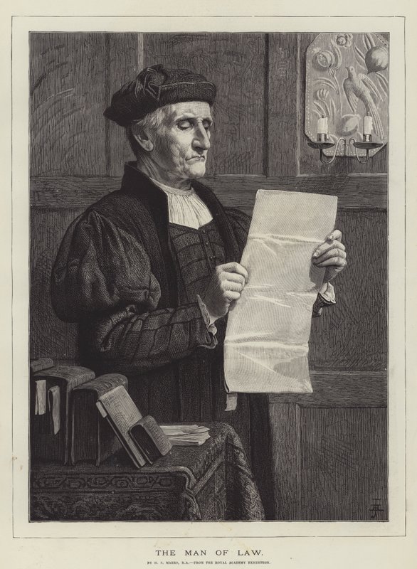 A törvény embere, a Royal Academy kiállításáról alkotó: Henry Stacey Marks