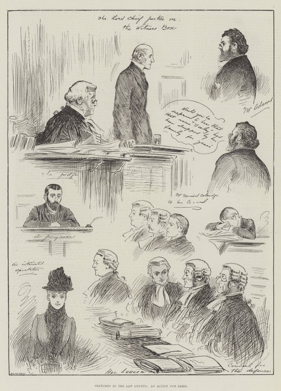 Vázlatok a törvényszékeken, egy per rágalmazásért alkotó: Henry Stephen Ludlow