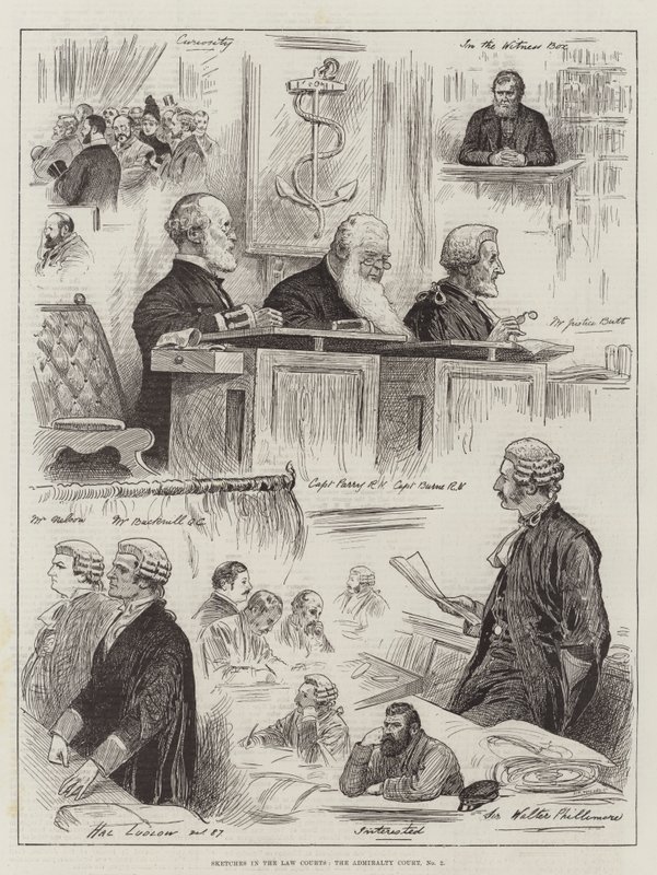 Vázlatok a törvényszékeken, az Admiralitási Bíróságon, 2. sz alkotó: Henry Stephen Ludlow