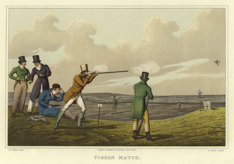Galamb mérkőzés (chromolitho) alkotó: Henry Thomas Alken