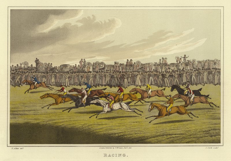 Versenyzés (chromolitho) alkotó: Henry Thomas Alken