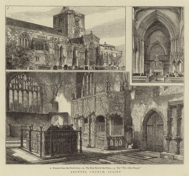 Arundel templom, Sussex alkotó: Henry William Brewer