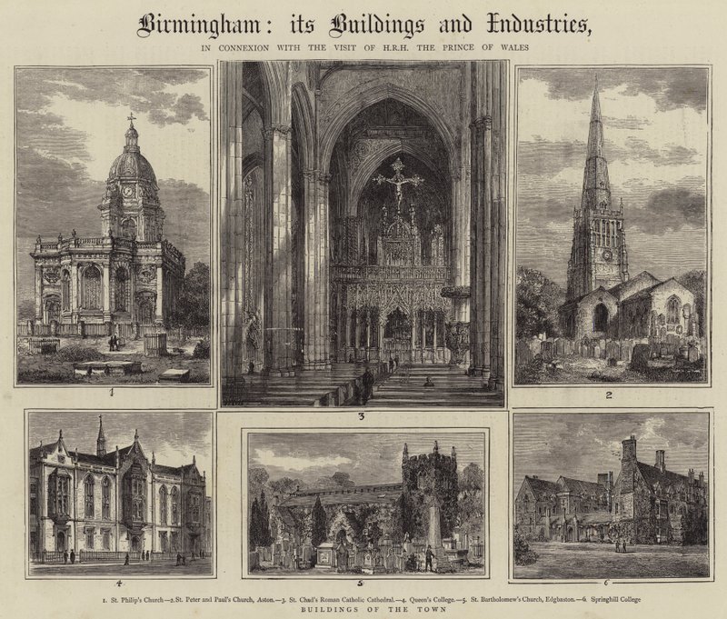 Birmingham, épületei és iparágai alkotó: Henry William Brewer