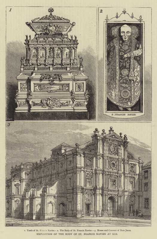 Xavéri Szent Ferenc holttestének kiállítása Goában alkotó: Henry William Brewer