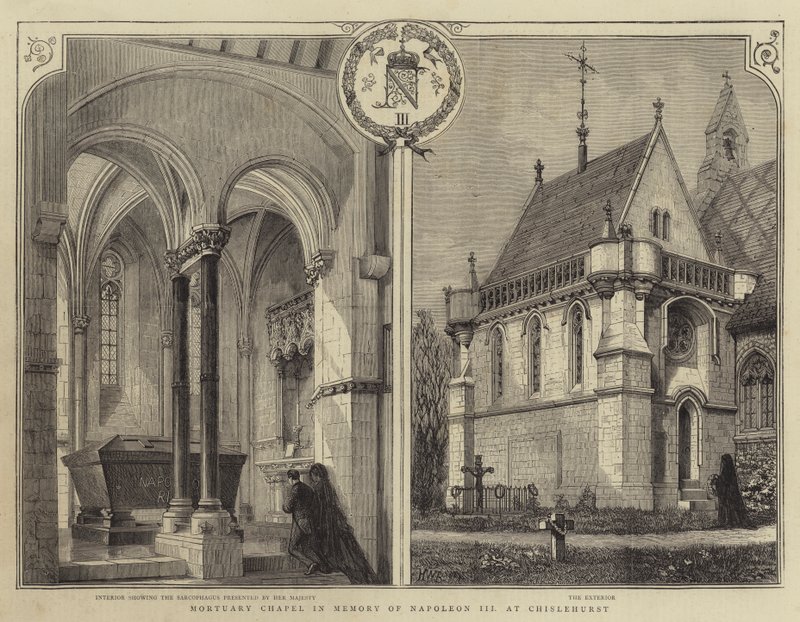 Halotti kápolna III. Napóleon emlékére Chislehurstben alkotó: Henry William Brewer