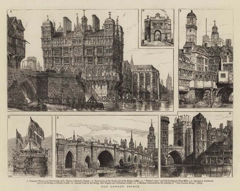 Old London Bridge alkotó: Henry William Brewer