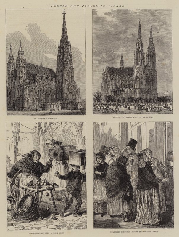 Emberek és helyek Bécsben alkotó: Henry William Brewer