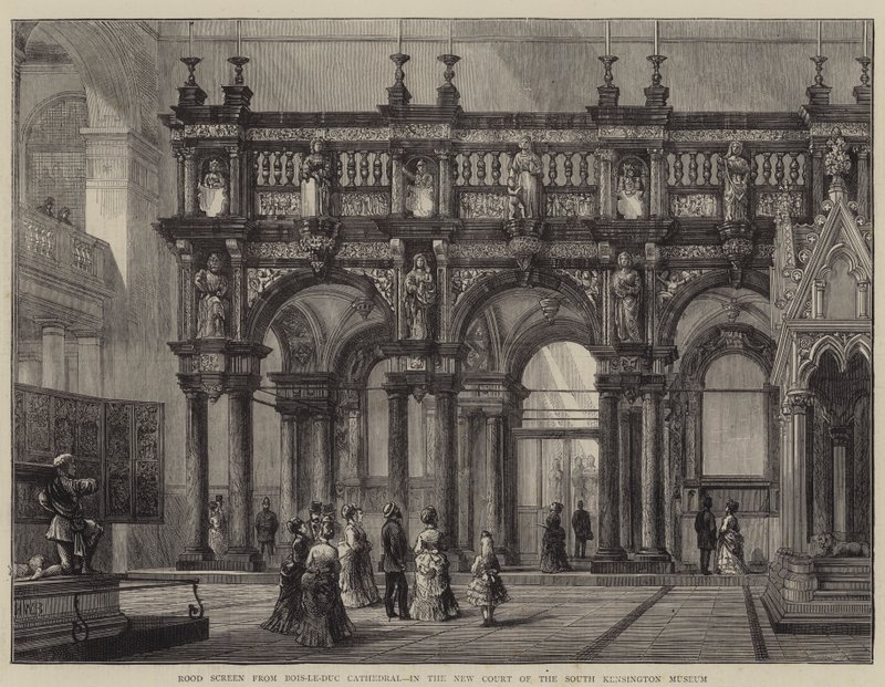 Rood Screen a Bois-le-Duc katedrálisból, a Kensington Múzeum új udvarában alkotó: Henry William Brewer