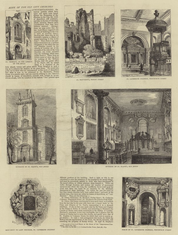 Néhány óvárosi templom alkotó: Henry William Brewer