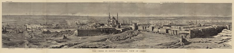 Az egyiptomi válság, Kairó panoráma alkotó: Henry William Brewer