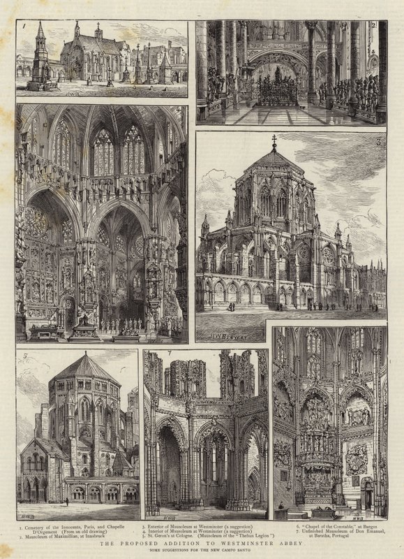 A Westminster Abbey javasolt kiegészítése alkotó: Henry William Brewer