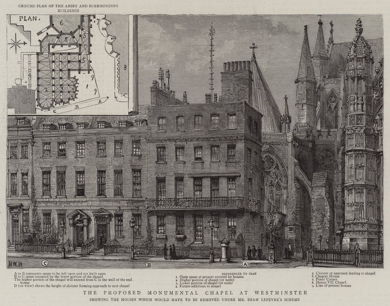 A tervezett monumentális kápolna Westminsterben alkotó: Henry William Brewer