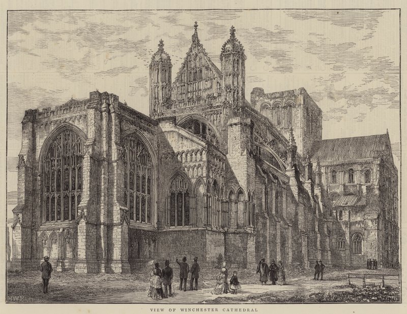Kilátás a winchesteri katedrálisra alkotó: Henry William Brewer