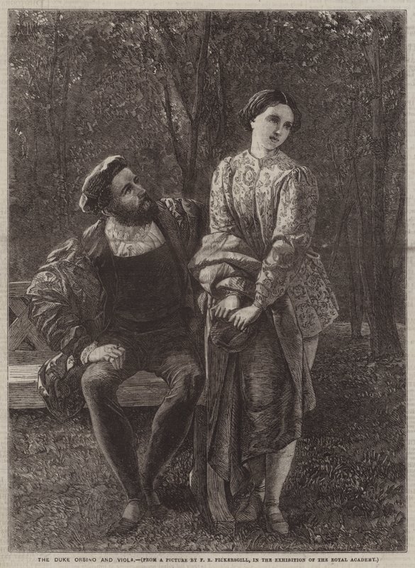 Orsino herceg és Viola alkotó: Henry William Pickersgill