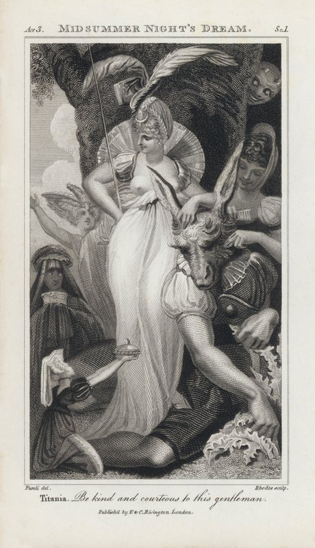 Illusztráció Shakespeare Szentivánéji álom című művéhez (metszet) alkotó: Henry  Fuseli