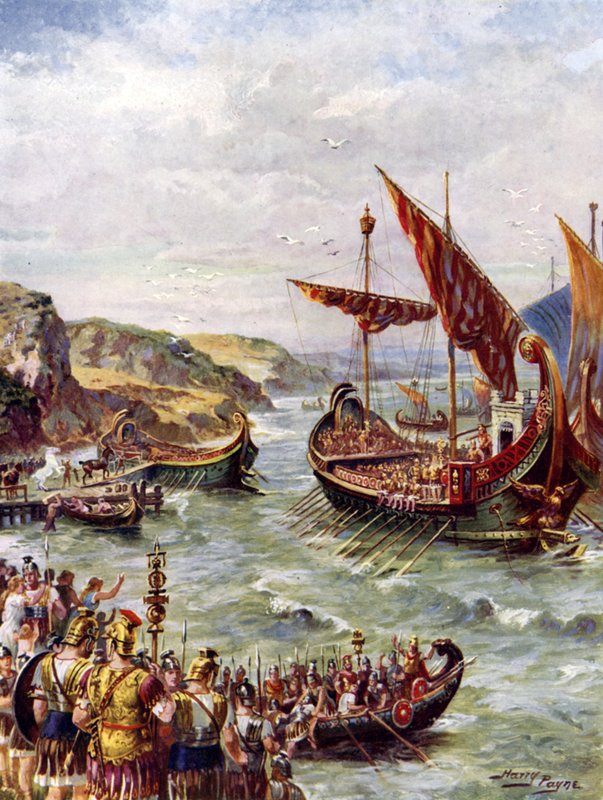A rómaiak távozása (színes litó) alkotó: Henry Payne