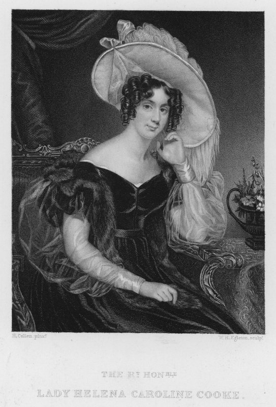 Lady Helena Caroline Cooke (metszet) alkotó: Henry (after) Collen