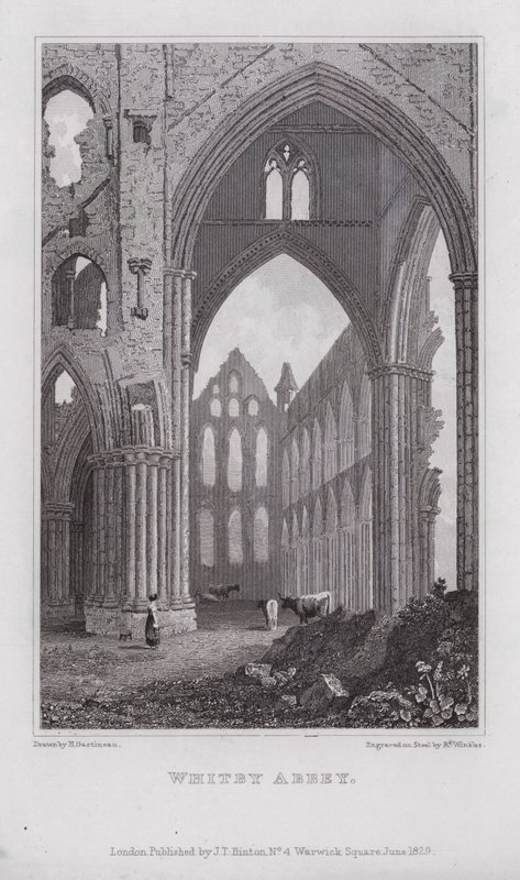 Whitby Abbey (metszet) alkotó: Henry (after) Gastineau
