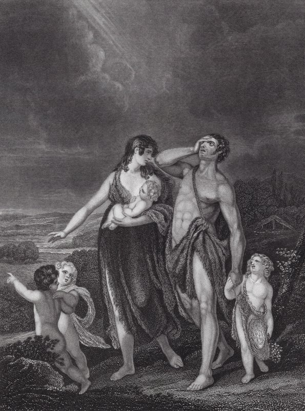 Káin távozása, Teremtés könyve, 4. fejezet, 16. v. (metszet) alkotó: Henry (after) Singleton