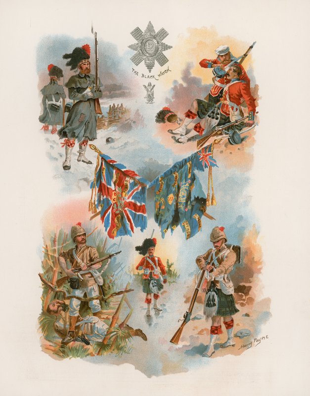 42. Royal Highlanders, The Black Watch (chromolitho) alkotó: Henry A. Payne