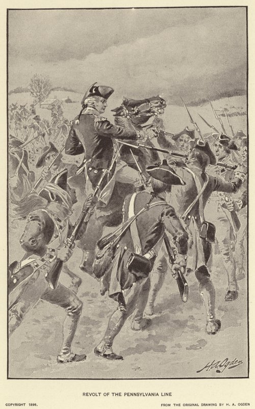 A Pennsylvania Line lázadása (litho) alkotó: Henry Alexander (after) Ogden