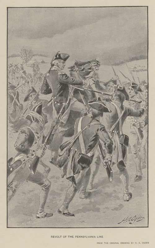 A Pennsylvania Line lázadása (litho) alkotó: Henry Alexander (after) Ogden
