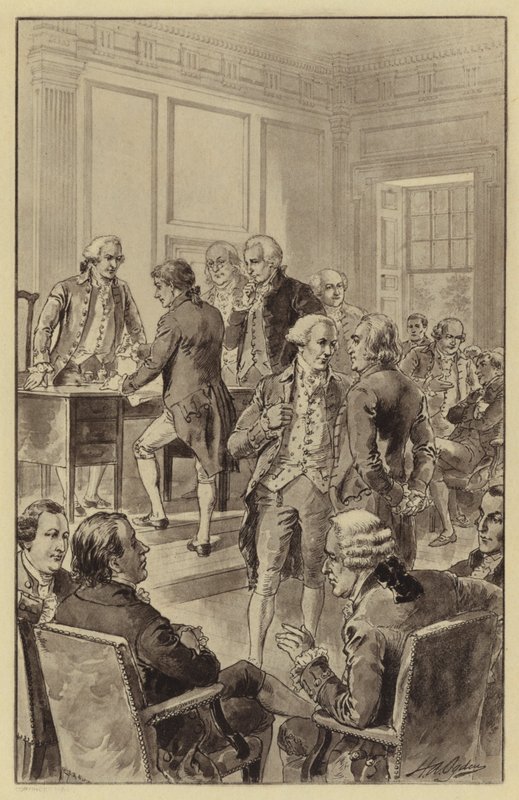 A Függetlenségi Nyilatkozat aláírása, 1776. július 4. (litho) alkotó: Henry Alexander (after) Ogden