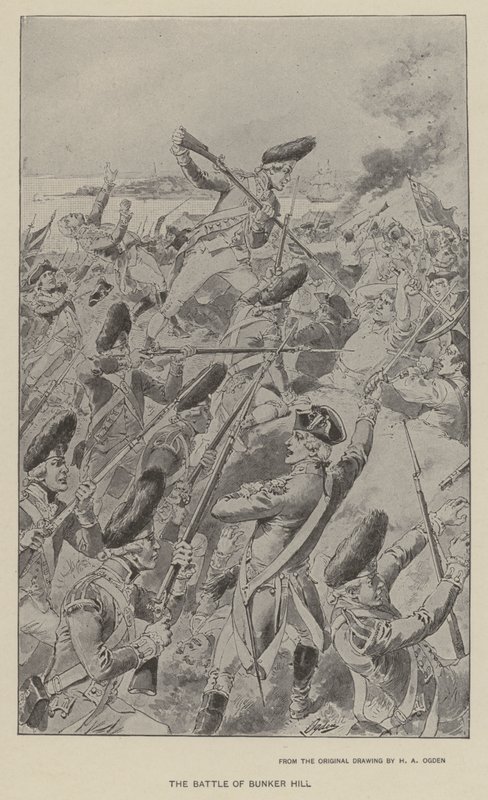 A Bunker Hill-i csata (litho) alkotó: Henry Alexander (after) Ogden