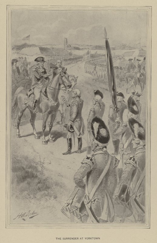 A megadás Yorktownban (litho) alkotó: Henry Alexander (after) Ogden