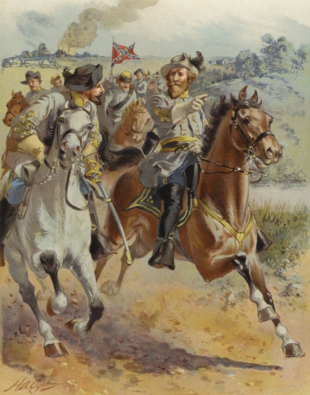 J E B Stuart tábornok lovaglása McClellan körül, 1862. június alkotó: Henry Alexander Ogden