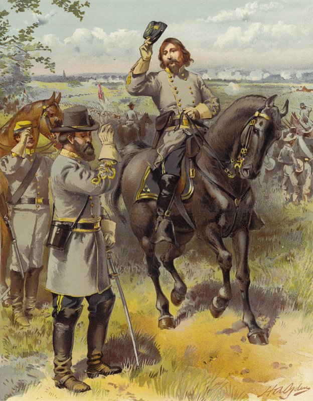 Pickett tábornok felveszi a töltési parancsot Longstreet tábornoktól, Gettysburg; 1863. július 3 alkotó: Henry Alexander Ogden