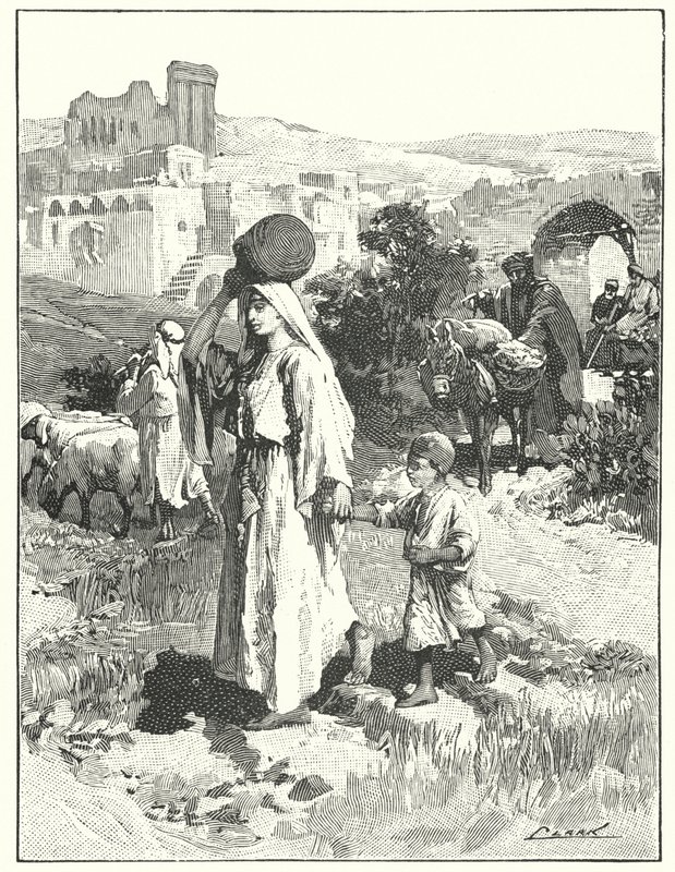 Egy szamaritánus falu (litho) alkotó: Henry Andrew Harper