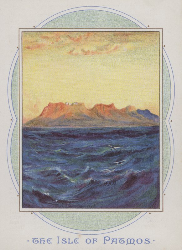 Patmosz szigete (chromolitho) alkotó: Henry Andrew Harper