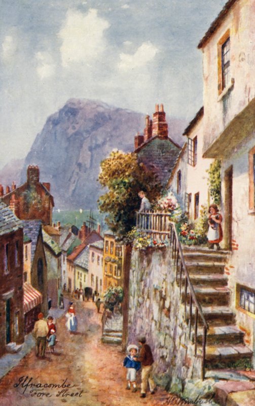 Fore Street, Ilfracombe (színes litográfia) alkotó: Henry B. (after) Wimbush