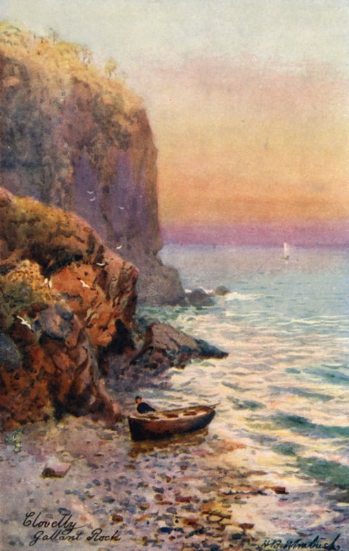 Gallant Rock, Clovelly (színes litográfia) alkotó: Henry B. (after) Wimbush