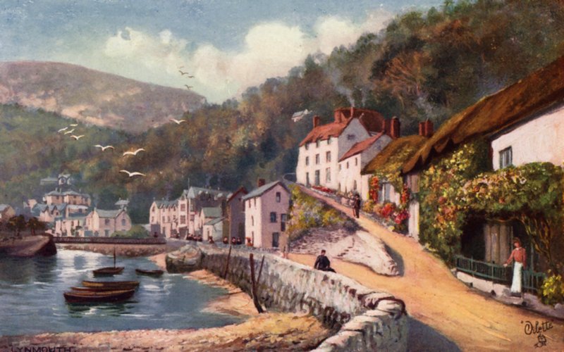 Lynmouth (színes litográfia) alkotó: Henry B. (after) Wimbush
