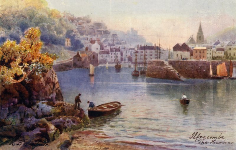 The Harbour, Ilfracombe (színes litográfia) alkotó: Henry B. (after) Wimbush