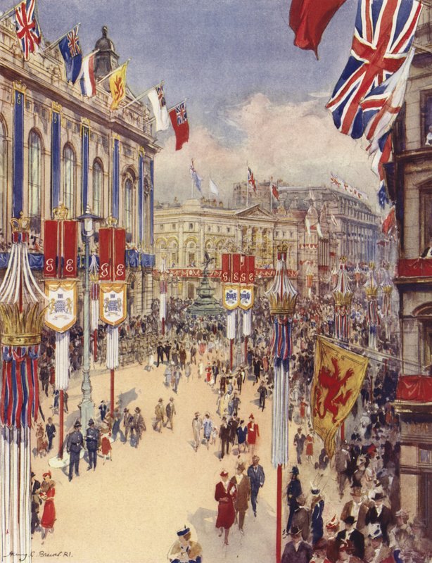 Piccadilly Circus, London (színes litó) alkotó: Henry Charles Brewer