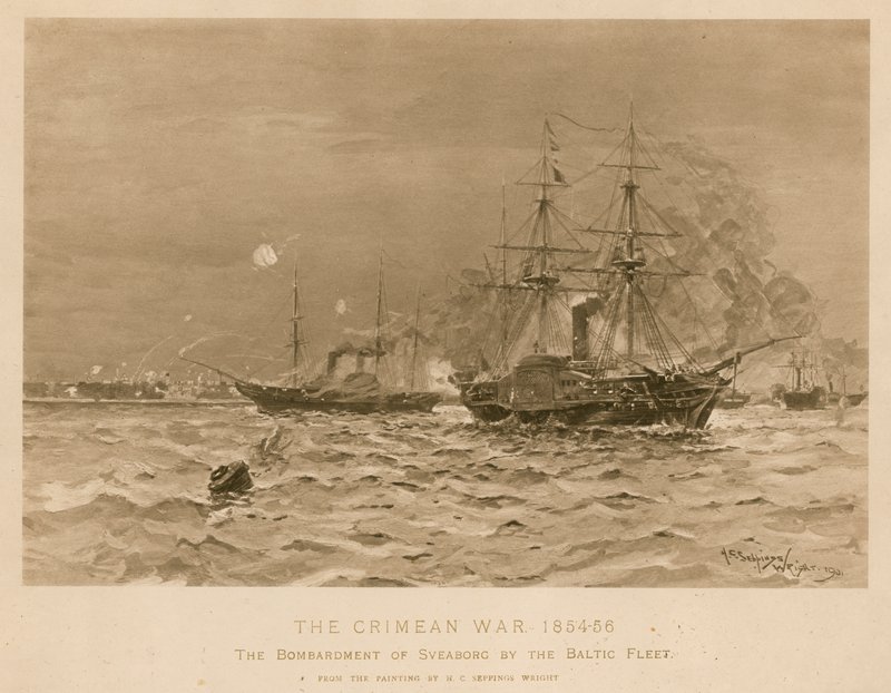 Sveaborg bombázása a brit balti flotta által, krími háború alkotó: Henry Charles Seppings Wright