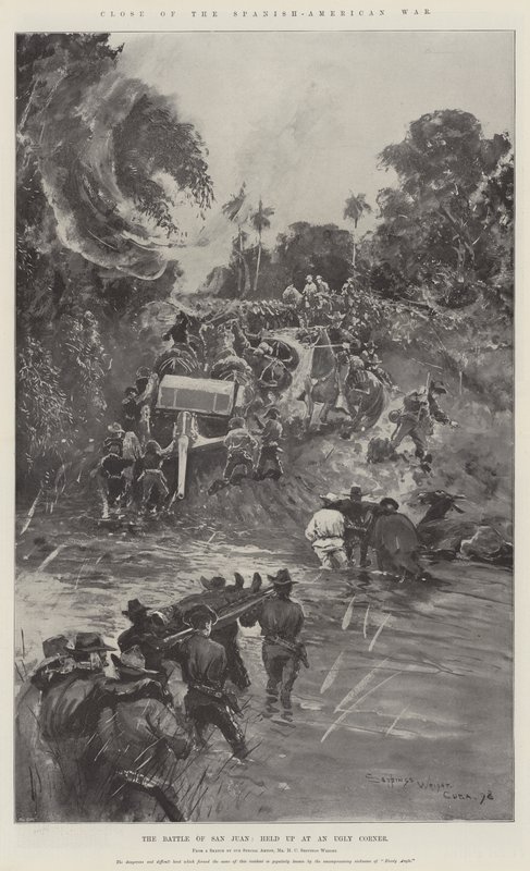 A spanyol-amerikai háború lezárása, a San Juan-i csata egy csúnya sarokban tartott alkotó: Henry Charles Seppings Wright