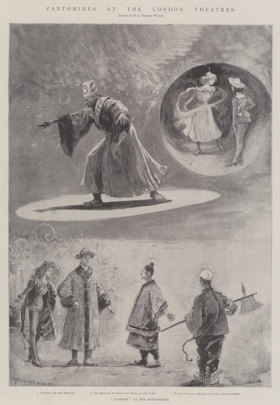 Pantomim a londoni színházakban (litho) alkotó: Henry Charles Seppings Wright
