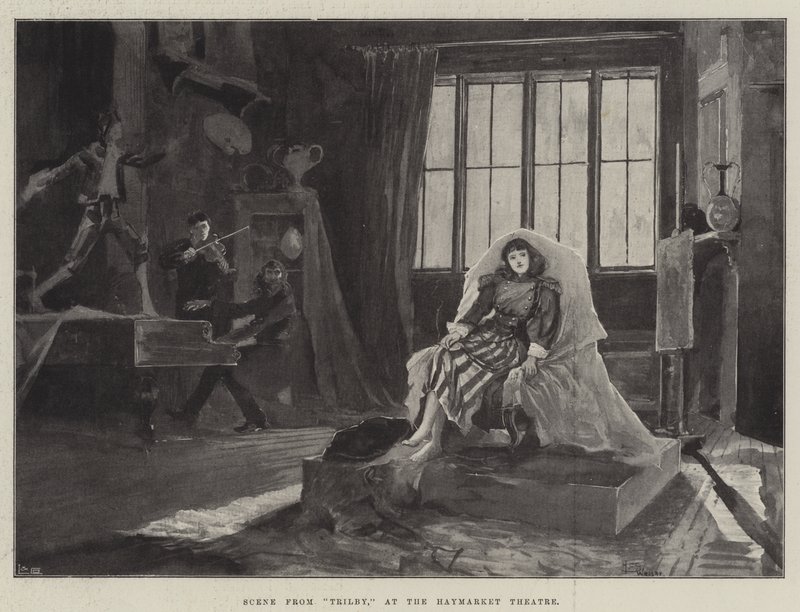 Jelenet a Trilbyből, a Haymarket Színházban alkotó: Henry Charles Seppings Wright