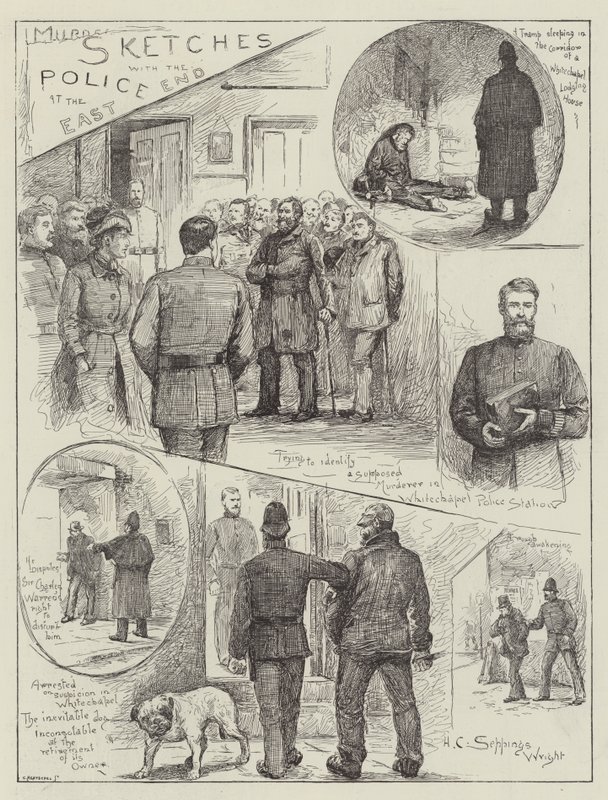Vázlatok a rendőrséggel az East Enden alkotó: Henry Charles Seppings Wright