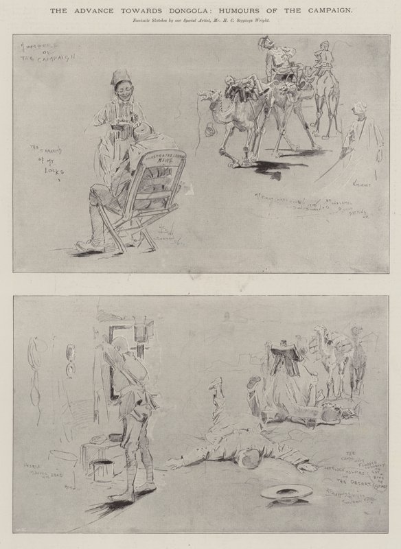 Haladás Dongola felé, A kampány humora alkotó: Henry Charles Seppings Wright