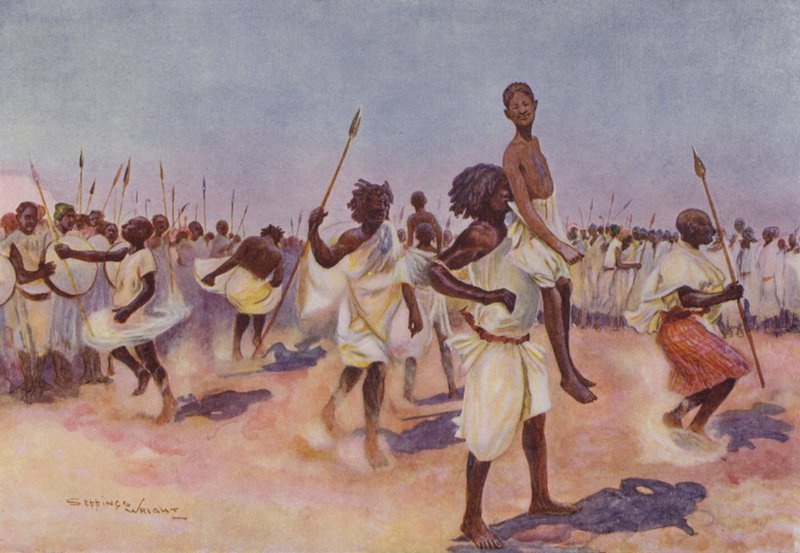 A Borana Bororansi tánc, Szomáliföld alkotó: Henry Charles Seppings Wright