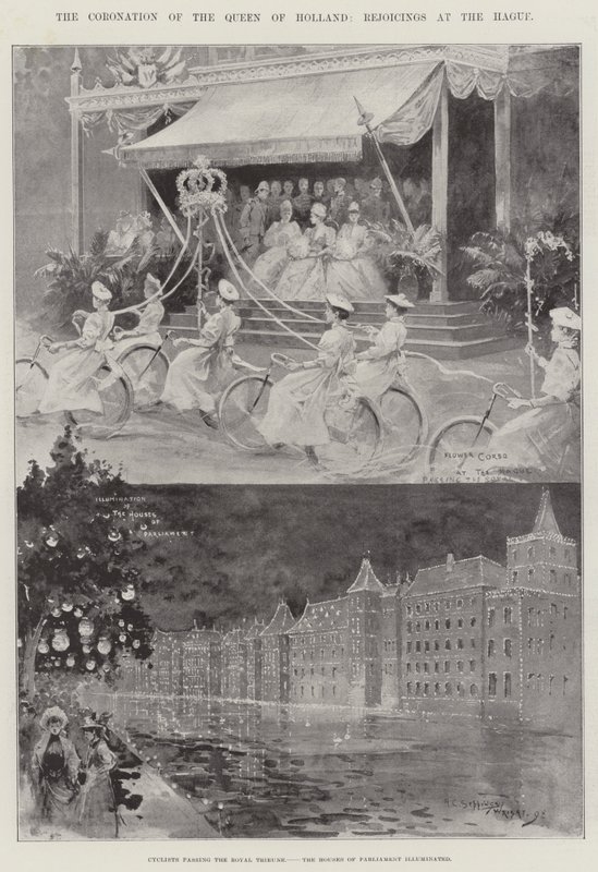 Holland királynő megkoronázása, Örvendések Hágában alkotó: Henry Charles Seppings Wright
