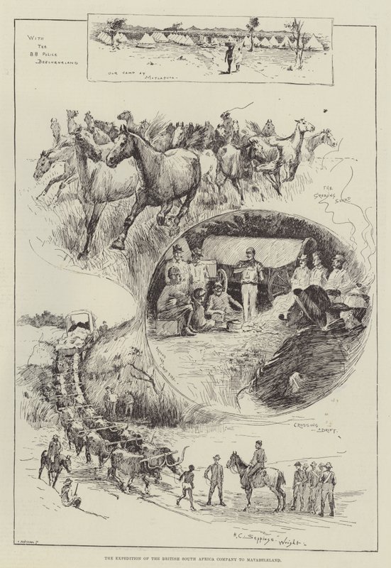 A brit dél-afrikai társaság expedíciója Matabelelandbe alkotó: Henry Charles Seppings Wright